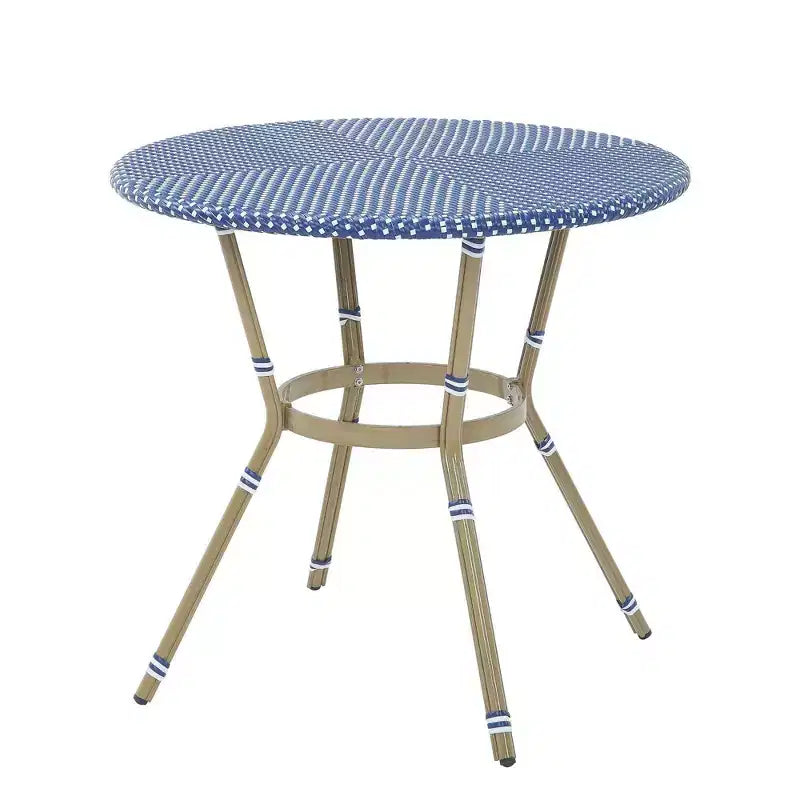 Conjunto de comedor para patio de altura de barra Franco de 5 piezas - miBasics: conjunto de taburetes y mesa de bar de aluminio para exteriores, resistente al agua