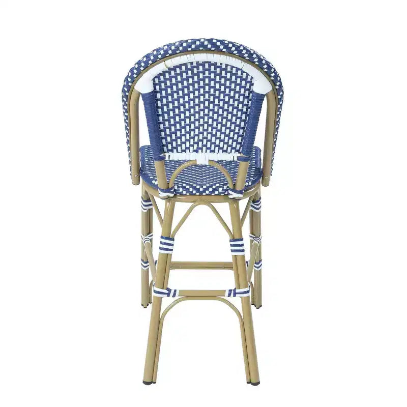 Conjunto de comedor para patio de altura de barra Franco de 5 piezas - miBasics: conjunto de taburetes y mesa de bar de aluminio para exteriores, resistente al agua