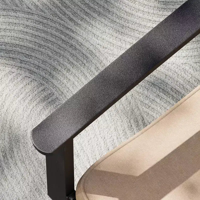 Ensemble de patio 7 pièces avec table de 37" et fauteuils pivotants à accoudoirs et dossier en losange - Captiva Designs