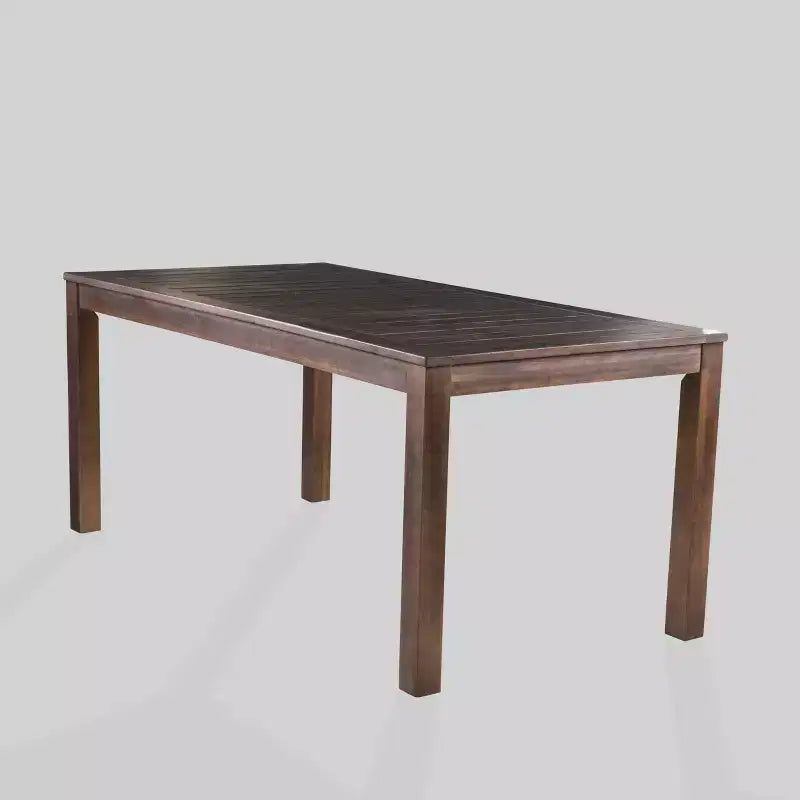 Lincoln 7pc Acacia Wood & Wicker Patio Dining Set - Dark Brown - Christopher Knight Home: Weather-Resistant, 6-Seater