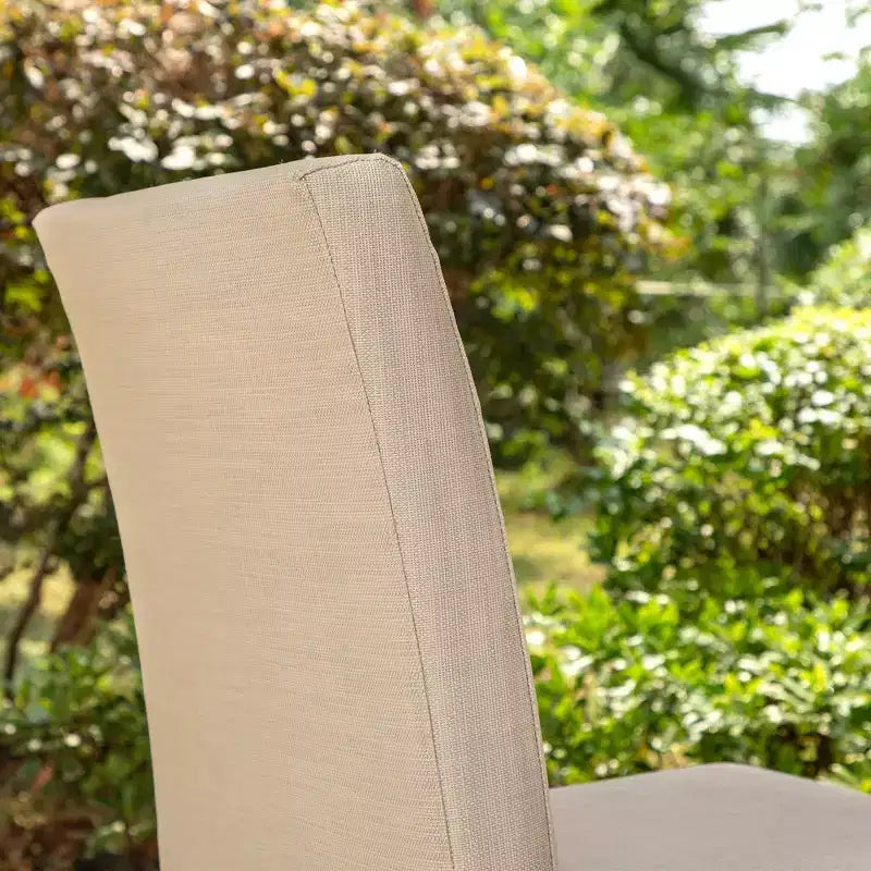 Juego de comedor de exterior de 5 piezas con mesa redonda pintada y orificio para sombrilla - Captiva Designs