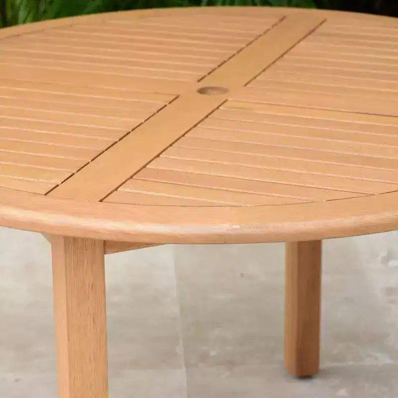 Conjunto de comedor de patio exterior redondo Amazonia Beijo de 5 piezas, negro