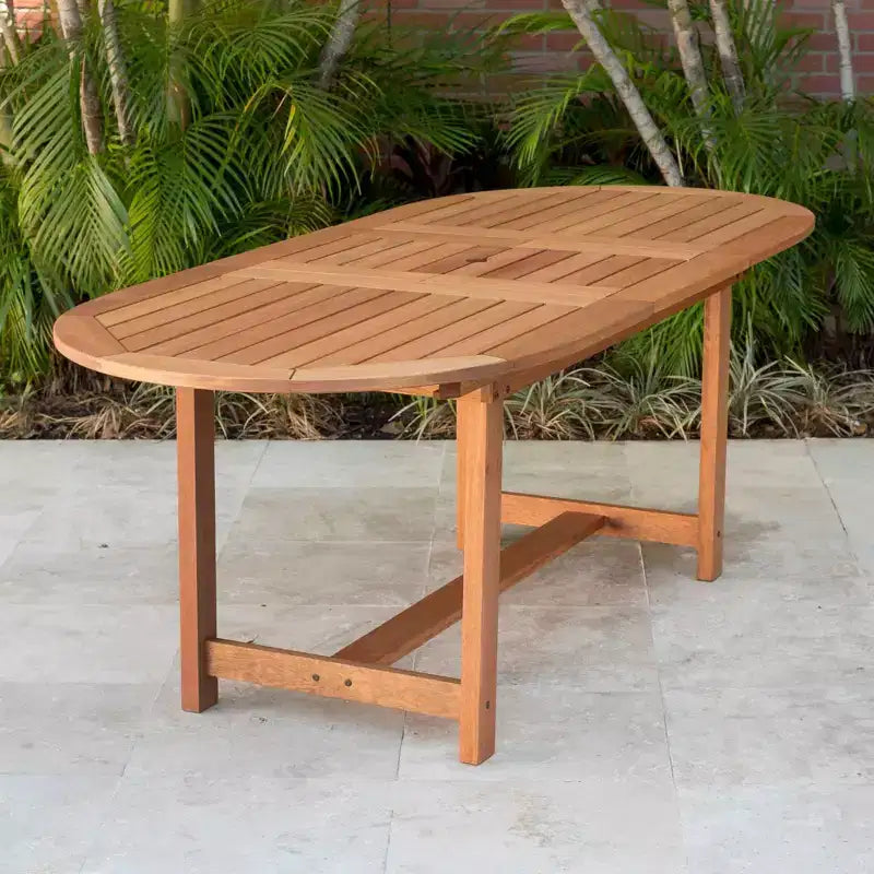 Conjunto de comedor ovalado para patio exterior Amazonia Beijo de 7 piezas, negro