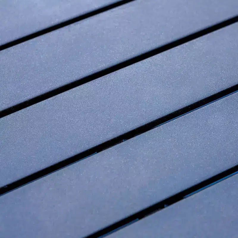 Ensemble de salle à manger d’extérieur 5 pièces avec chaises à assise suspendue et table carrée en aluminium thermolaqué - Captiva Designs : ensemble de terrasse résistant aux intempéries