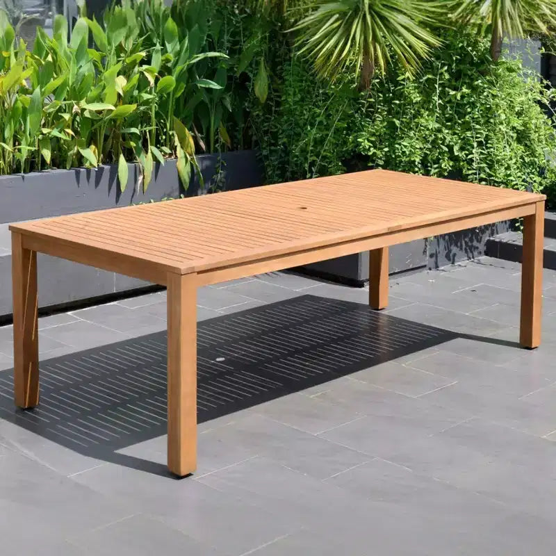Set da pranzo da esterno rettangolare da 7 pezzi Amazonia Beijo, nero