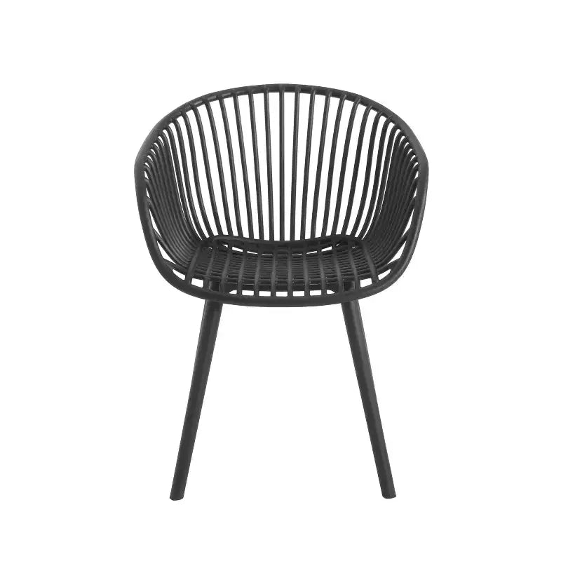 Conjunto de comedor moderno para patio de 7 piezas Marley de Christopher Knight Home, de madera de acacia y polipropileno, teca/negro