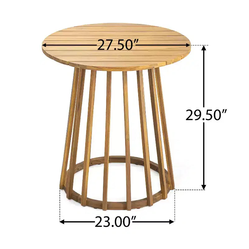Christopher Knight Home Zephyr Outdoor-Essset aus Akazienholz mit Sitzpolstern, Teakholz