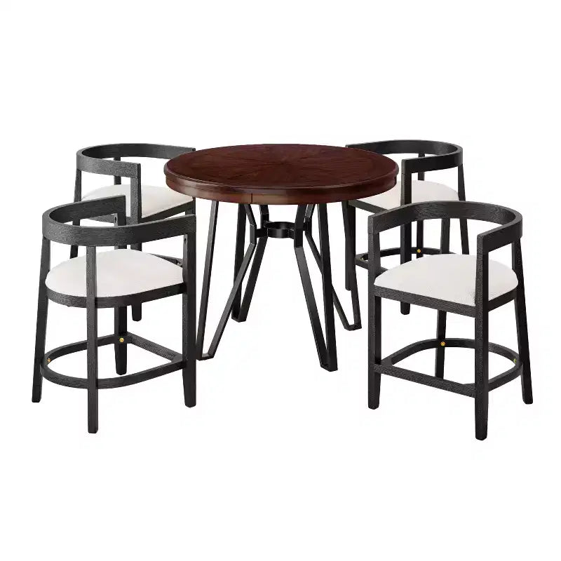 Christopher Knight Home Ember 5 Pieces Metal and Rubberwood Counter Height Dining Set