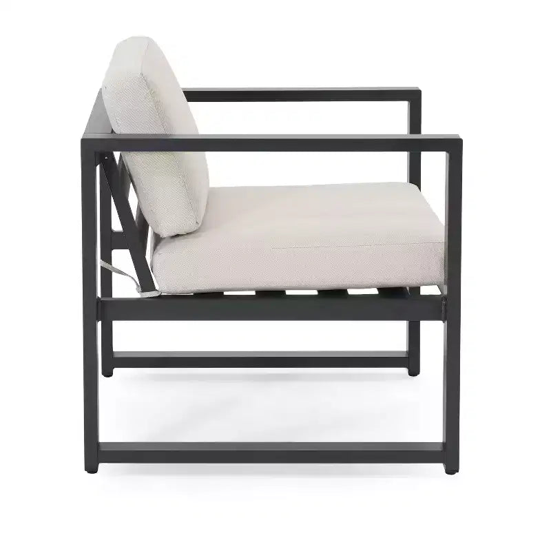 Christopher Knight Home Thorne Modernes Outdoor-Sitz-Set aus Aluminium für 4 Personen