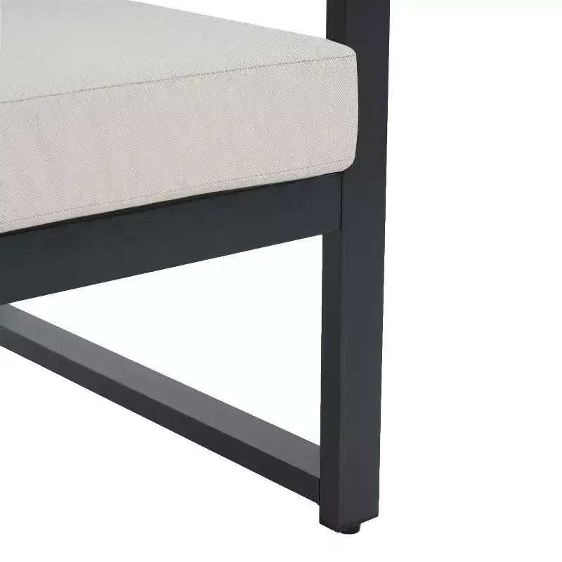 Christopher Knight Home Thorne Modernes Outdoor-Sitz-Set aus Aluminium für 4 Personen