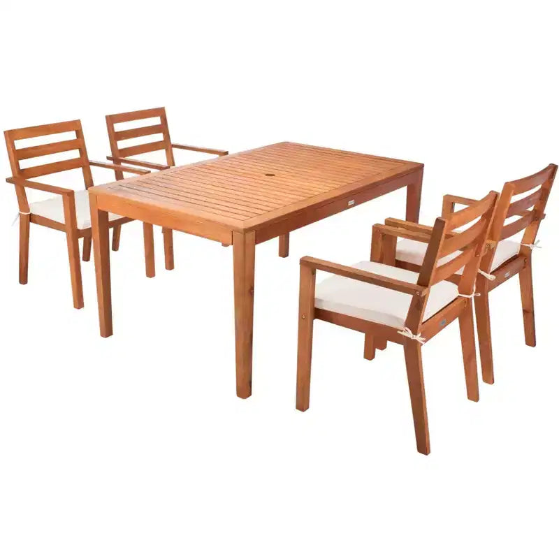 Wilming conjunto de comedor - para interiores y exteriores - PAT7065 - natural - Safavieh