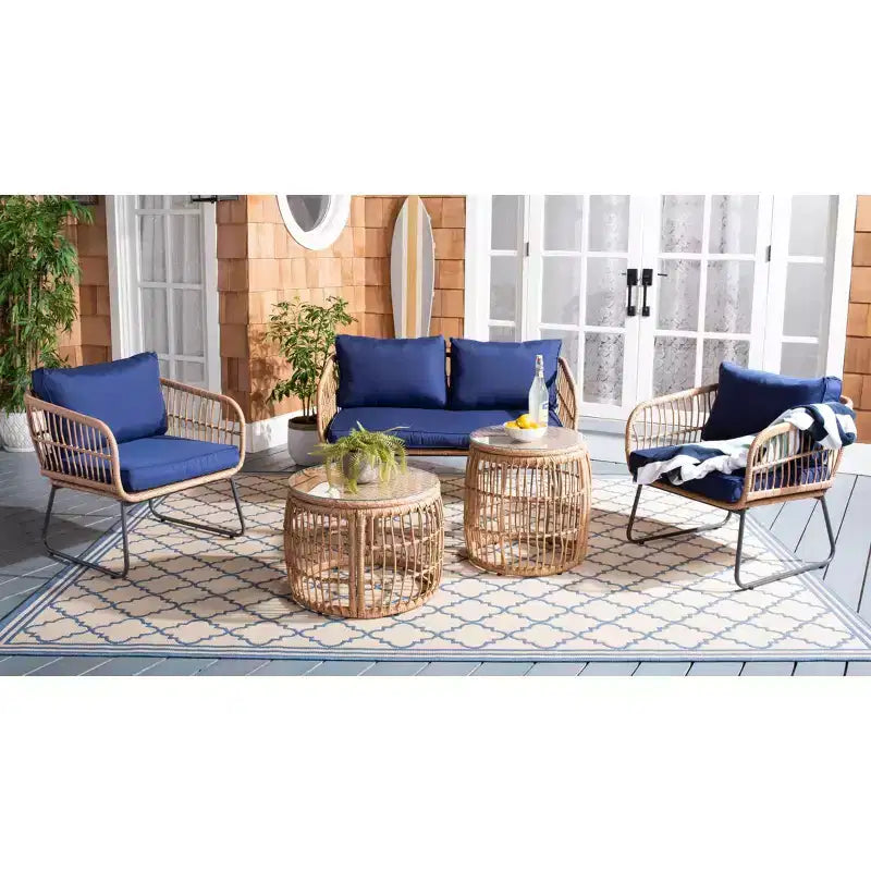 Venta 5 Piece Living Set - Indoor/Outdoor - PAT9007 - Safavieh