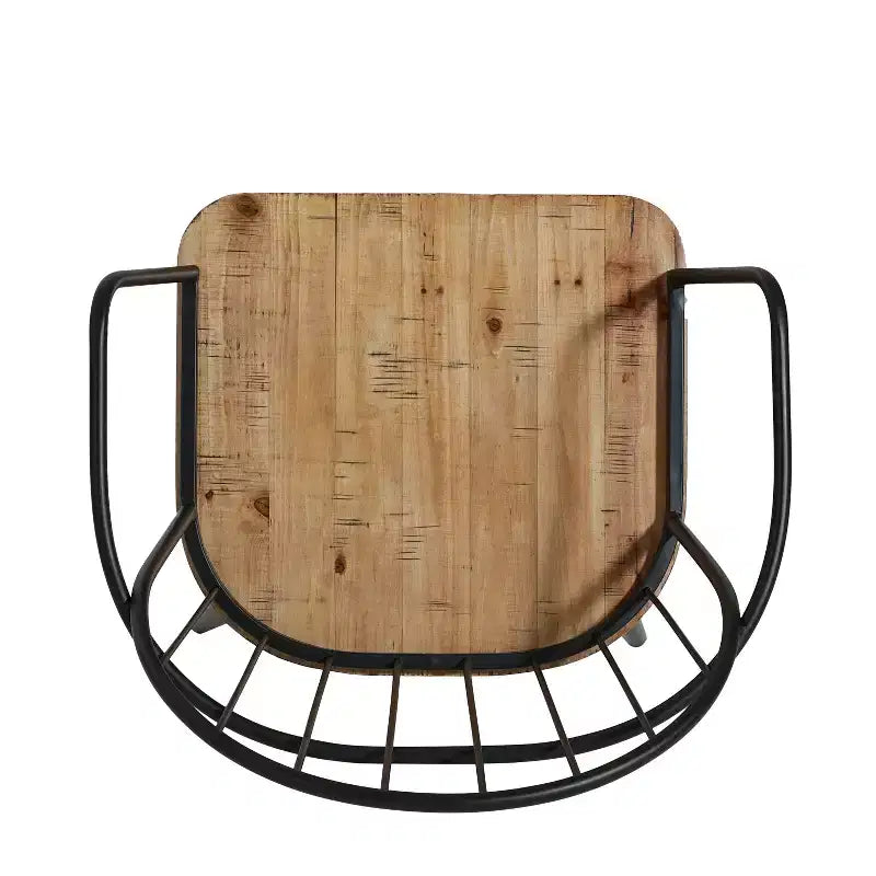 5 Piece Dining Table Set Dining Set with 4 Dining Chairs and Round/Square Table, Black+Natural/Walnut-ModernLuxe