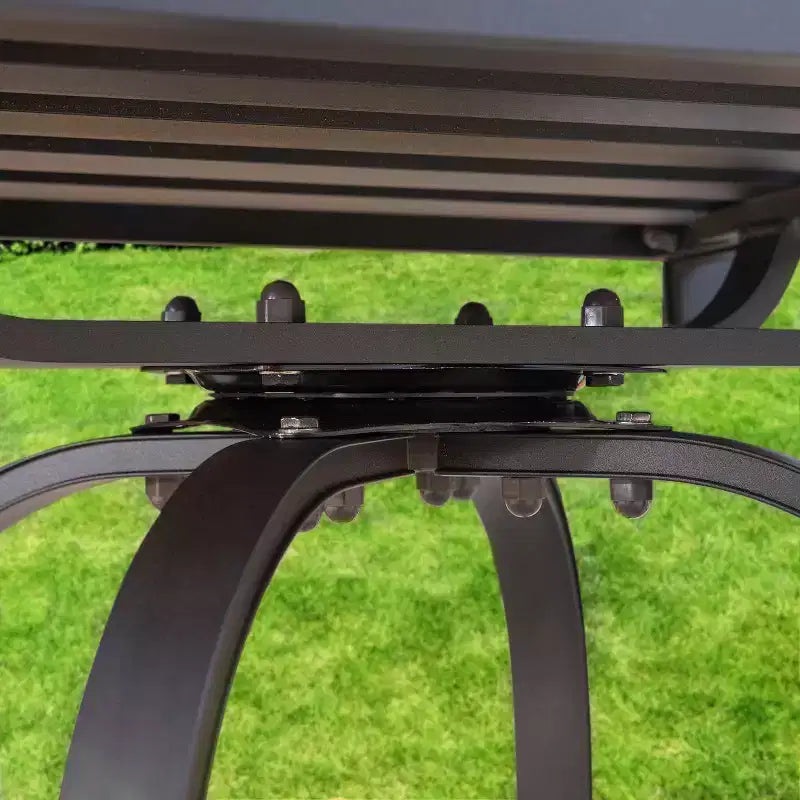 Captiva Designs 7-delige hoge terras-eetset van gegoten aluminium met ronde tafel en draaibare krukken
