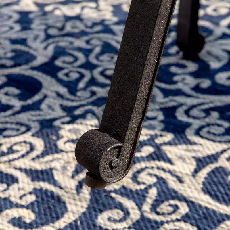 Captiva Designs 7-delige hoge terras-eetset van gegoten aluminium met ronde tafel en draaibare krukken