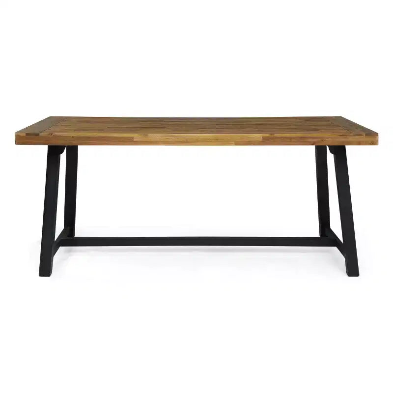 Conjunto de comedor moderno de 7 piezas para exteriores Christopher Knight Home Pablo, con sillas apilables