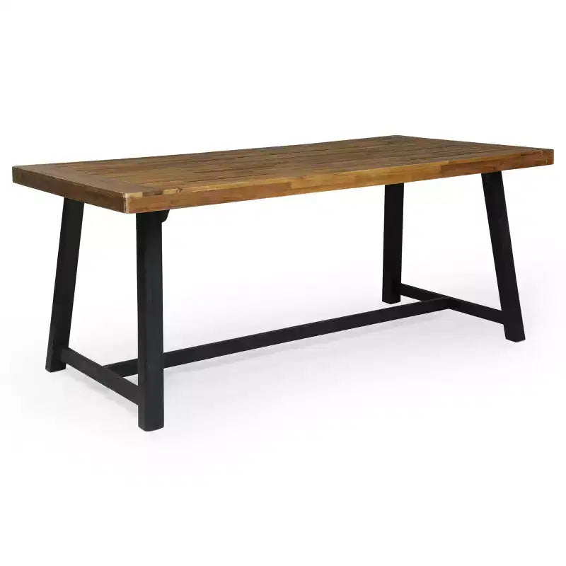 Conjunto de comedor moderno de 7 piezas para exteriores Christopher Knight Home Pablo, con sillas apilables