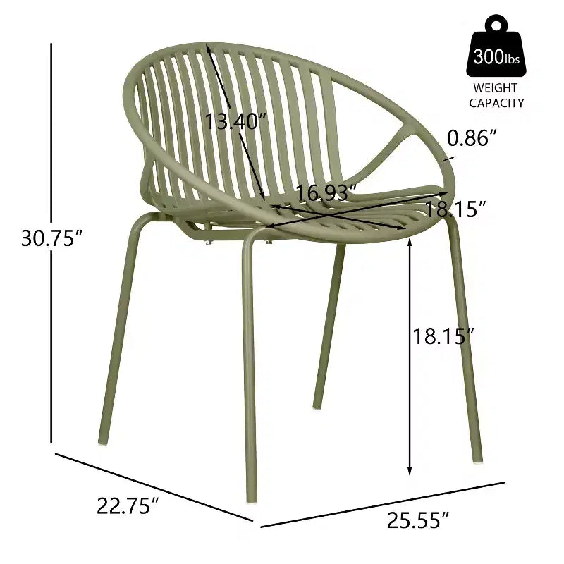 Conjunto de comedor moderno de 7 piezas para exterior Christopher Knight Home Paddy, de metal y polipropileno, con silla apilable
