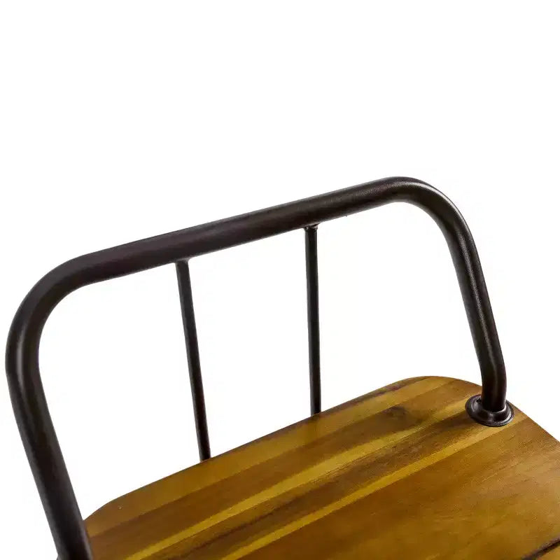 Christopher Knight Home industriële 3-delige bartafelset voor buiten van acaciahout met haarspeldpoten, teak