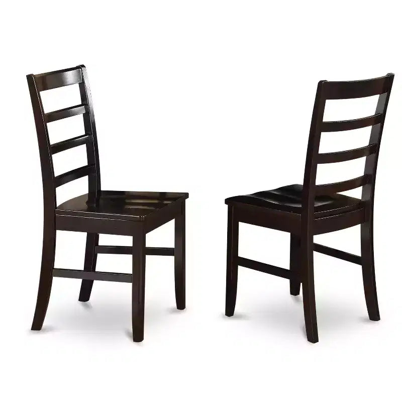 HomeStock Rectangle Dining Table With 6 Chairs Cappuccino Finish