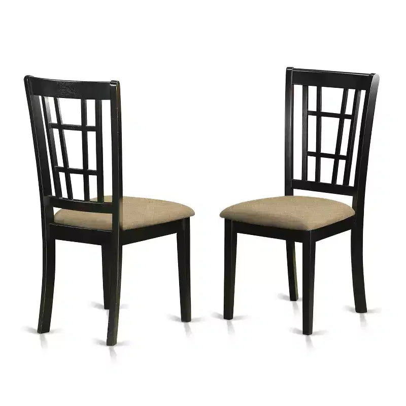 HomeStock Dining Room Table Set Butterfly Leaf 4/6 Chairs Black Cherry