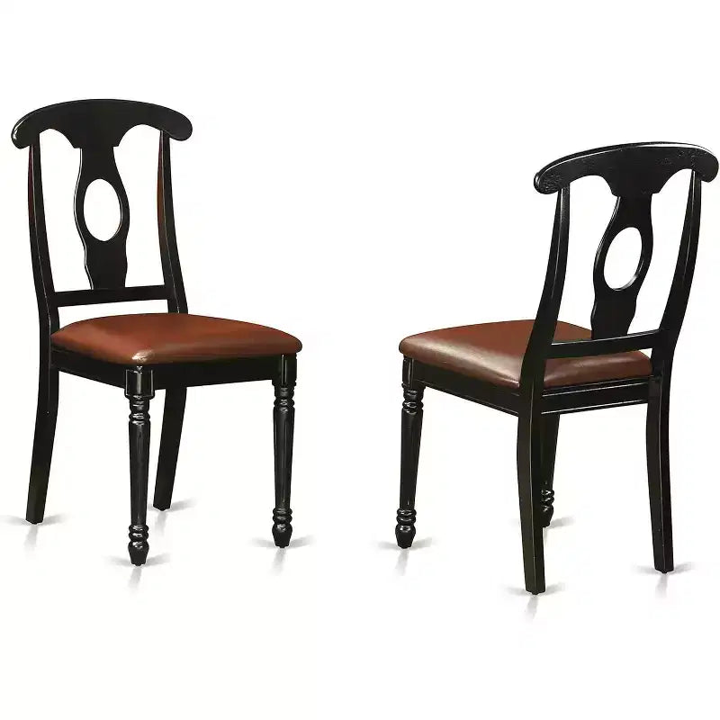 Hartland Round Dining Set Contemporary Black And Cherry