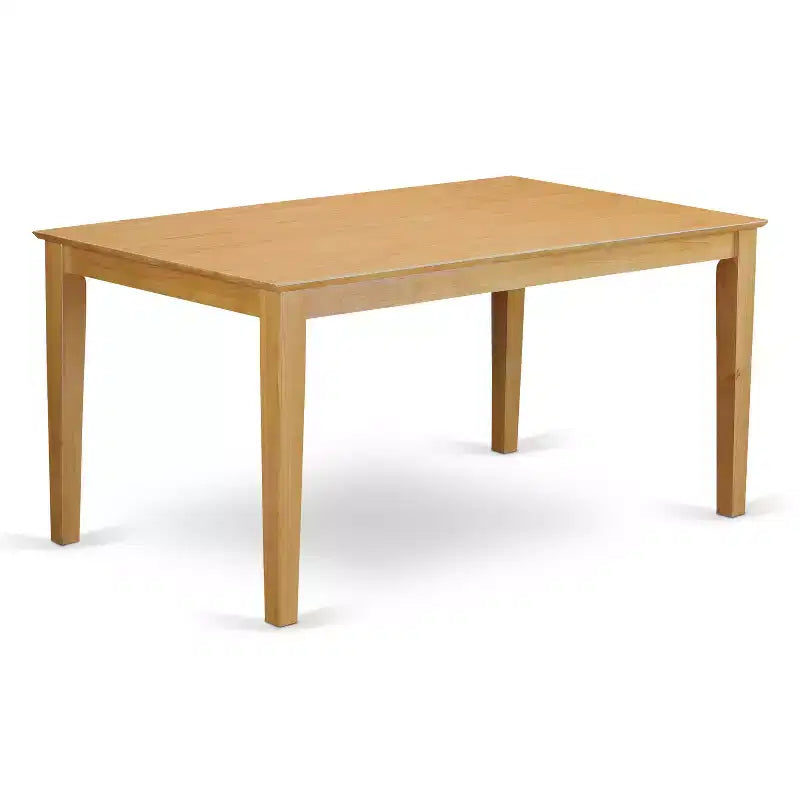 HomeStock Oak Rectangle Dining Table Set with 4 Chairs and Bench