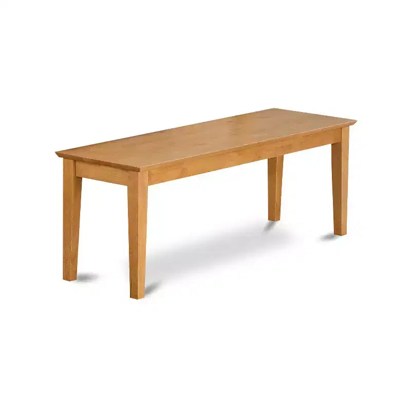 HomeStock Oak Rectangle Dining Table Set with 4 Chairs and Bench