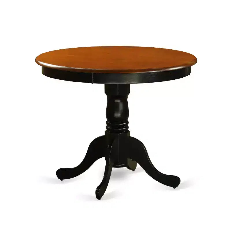 HomeStock ANNO5 Black Cherry Round Pedestal Dining Set