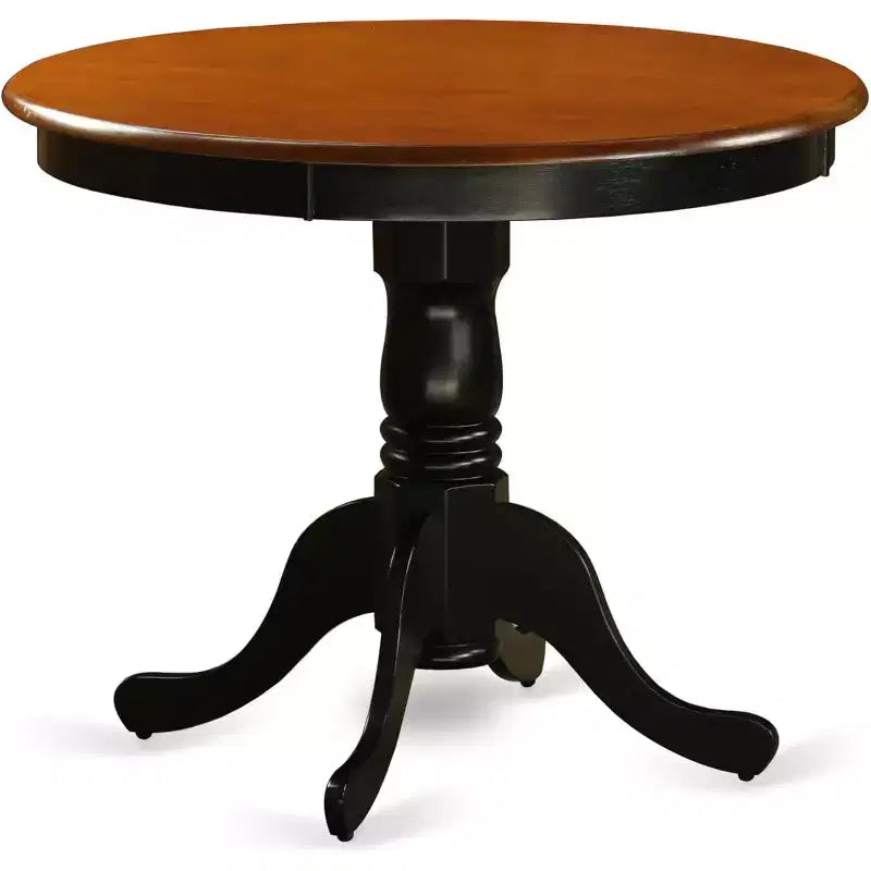 HomeStock ANNO5 Black Cherry Round Pedestal Dining Set