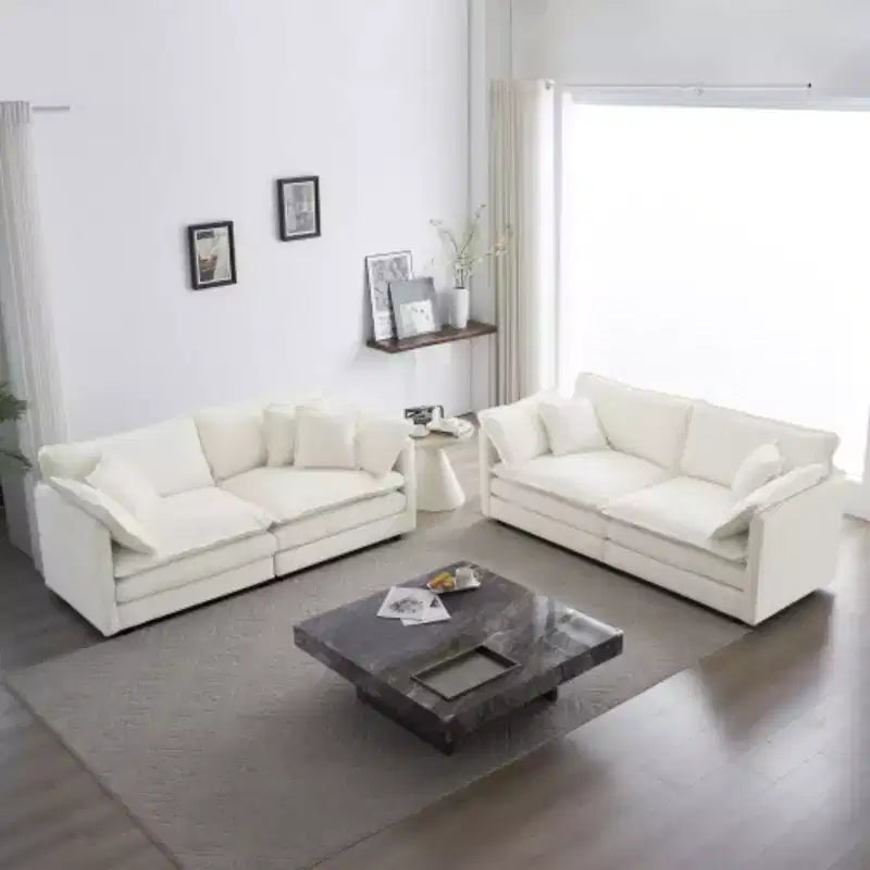 Upholstered Loveseat and Couch 2-Piece Sofa Collection, Ideal for Living Room, Home Office or Lounge, 2+2 Seating Sofa Set