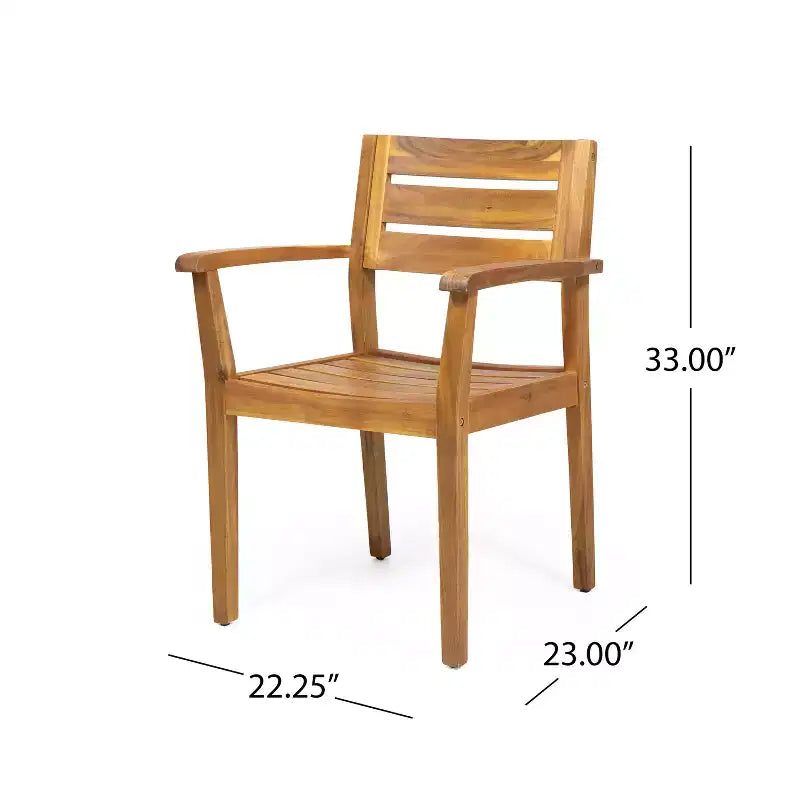 Christopher Knight Home Stamford conjunto de comedor exterior de madera de acacia de 9 piezas, extensible