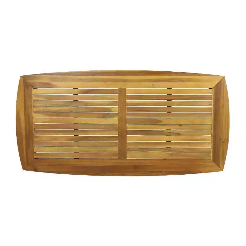 Juego de comedor de 7 piezas para exteriores Christopher Knight Home Talbot, de madera de acacia y mimbre, con cojín