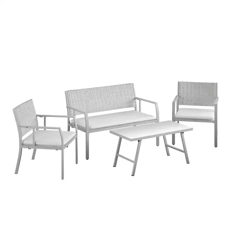 COSCO 4-Piece Folding Conversation Set, Light Gray