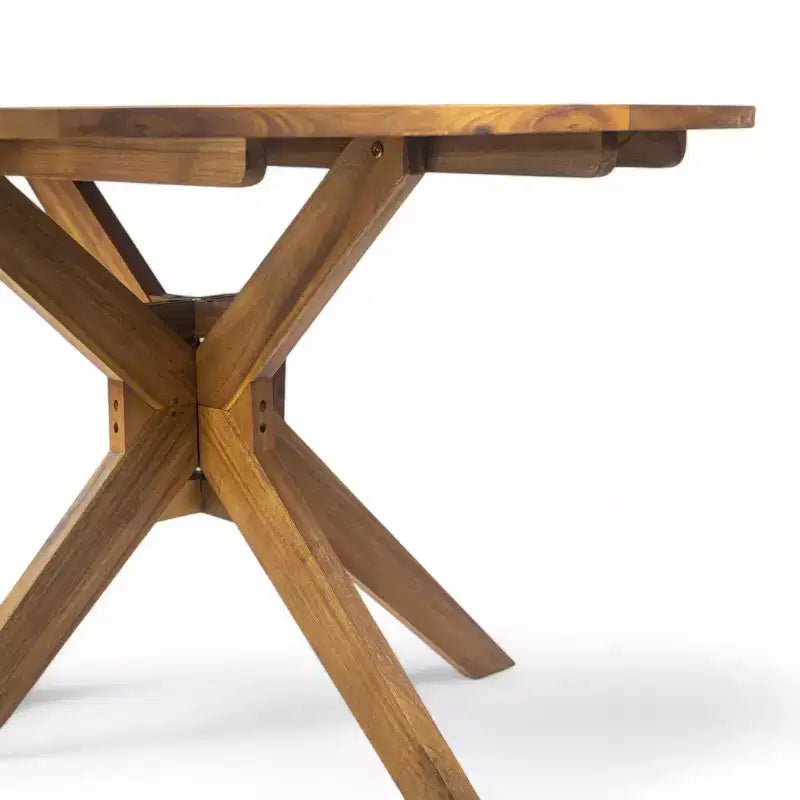 Set da pranzo rustico da esterno GDFStudio Brigitte da 5 pezzi in legno di acacia