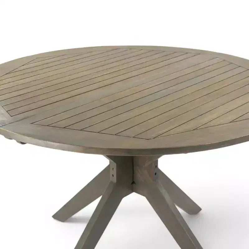 Set da pranzo rustico da esterno GDFStudio Brigitte da 5 pezzi in legno di acacia