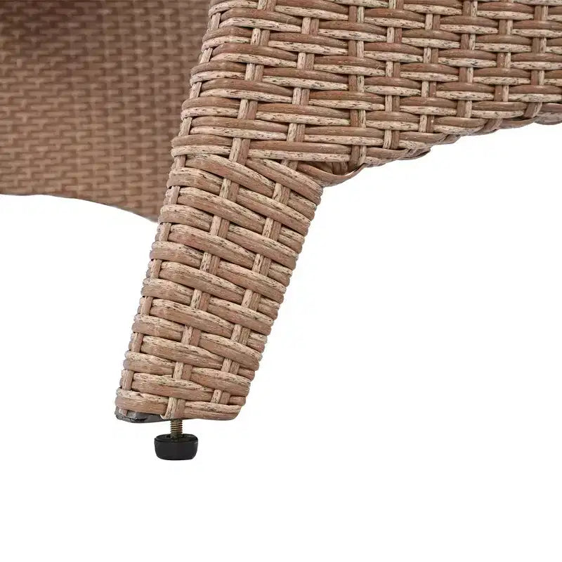 GDFStudio Gary 6-teiliges Ess-Set für den Außenbereich aus PE-Rattan und Stahl mit gepolsterten Sitzen