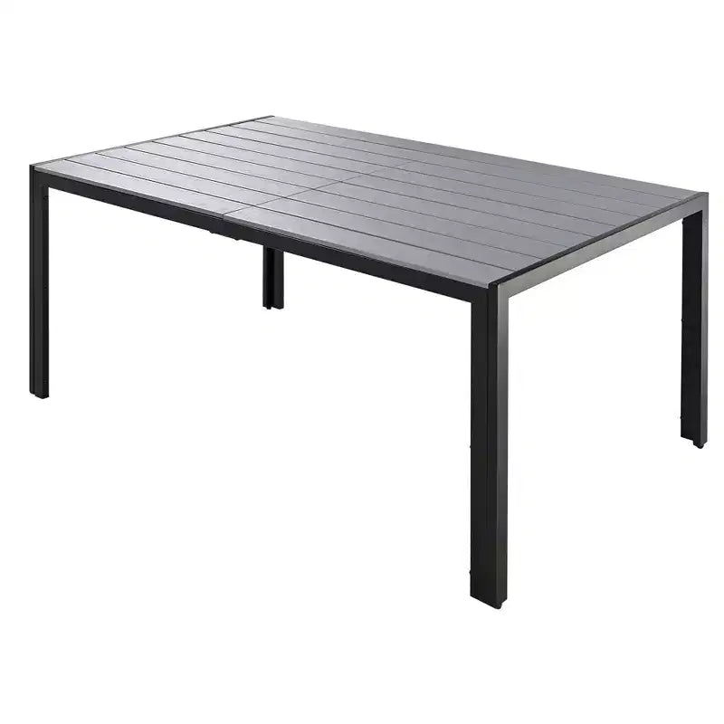 Whisen matgrupp för utomhusbruk i 7 delar av väderbeständigt stål, uteplatsset med bord och stolar för balkong och bakgård