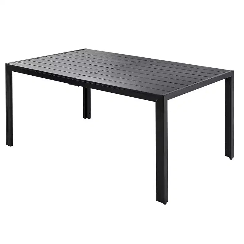 Whisen matgrupp för utomhusbruk i 7 delar av väderbeständigt stål, uteplatsset med bord och stolar för balkong och bakgård