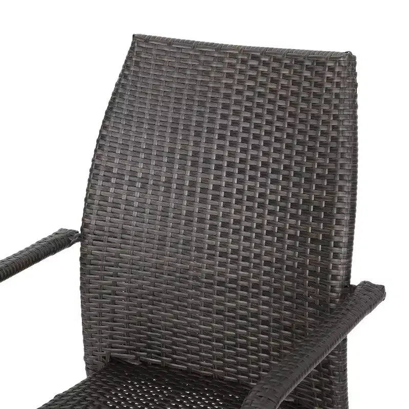 Christopher Knight Home Perault 6-delige eetset voor buiten van wicker en aluminium, met bank, meerkleurig bruin/bruin