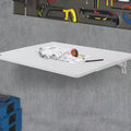 Wall Mounted Folding Table, 31.5 x 19.69", Drop Leaf Floating Desk with Iron Bracket