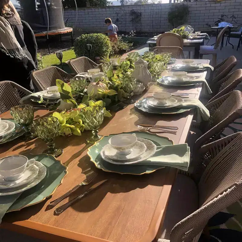 Conjunto de comedor para patio PURPLE LEAF, mesa de metal y sillas de ratán de mimbre para porche exterior, jardín o cocina, conjuntos de muebles modernos de exterior