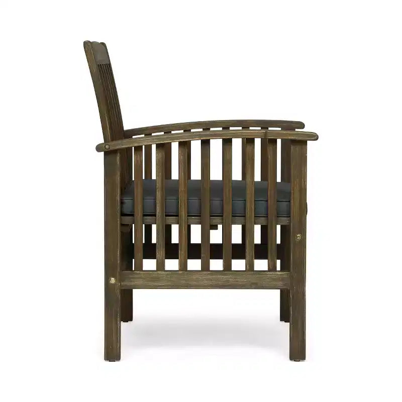 Conjunto de comedor de 5 piezas para exteriores Christopher Knight Home Laussat, de madera de acacia, con cojines