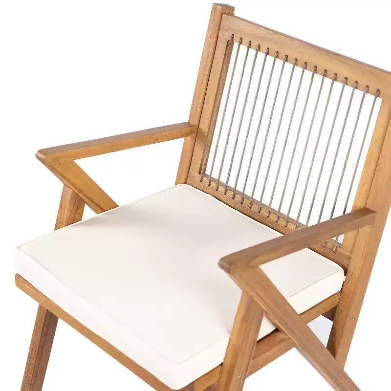 Conjunto de comedor expandible para exterior de 7 piezas Christopher Knight Home Reynard, con mesa de madera de acacia y sillas con respaldo de cuerda