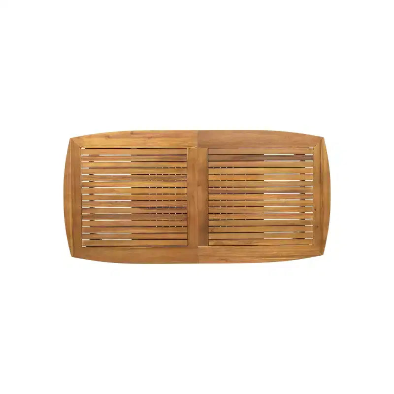 Conjunto de comedor expandible para exterior de 7 piezas Christopher Knight Home Reynard, con mesa de madera de acacia y sillas con respaldo de cuerda