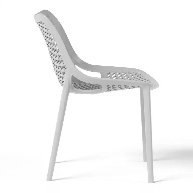 Conjunto de mesa de comedor para patio WestinTrends Playa, moderno, cuadrado, de 5 piezas, con sillas de patio apilables