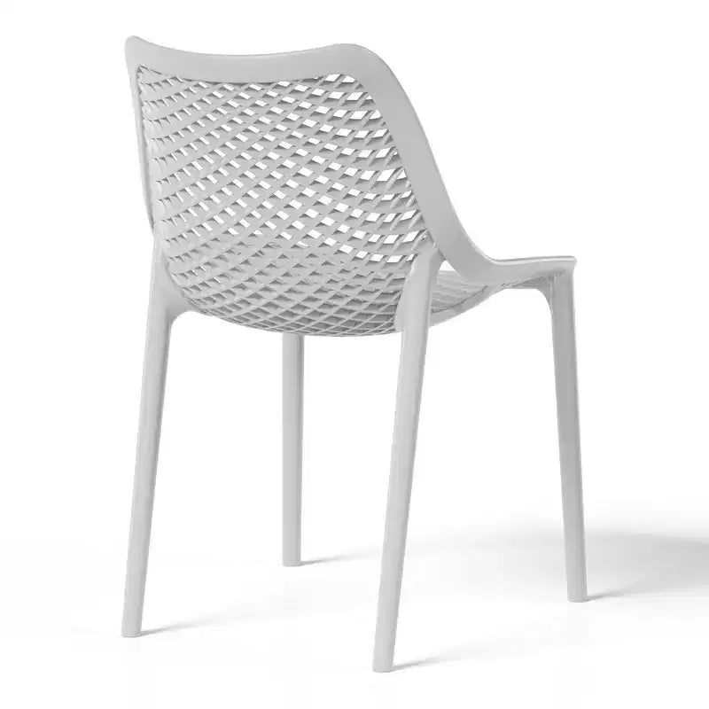 Conjunto de mesa de comedor para patio WestinTrends Playa, moderno, cuadrado, de 5 piezas, con sillas de patio apilables