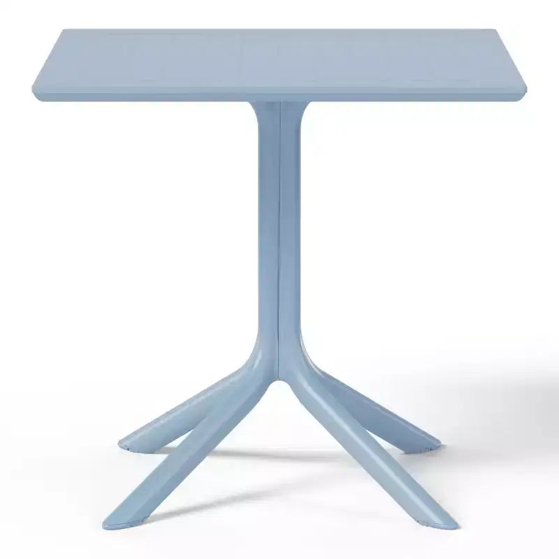 Conjunto de mesa de comedor cuadrada de resina para patio exterior de 5 piezas WestinTrends Playa con sillas de comedor apilables para patio