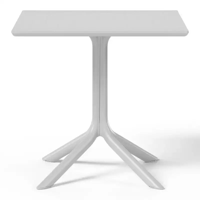 Conjunto de mesa de comedor cuadrada de resina para patio exterior de 5 piezas WestinTrends Playa con sillas de comedor apilables para patio