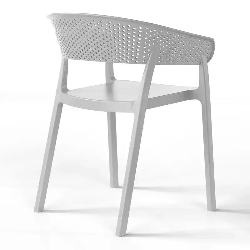 Conjunto de mesa de comedor cuadrada de resina para patio exterior de 5 piezas WestinTrends Playa con sillas de comedor apilables para patio
